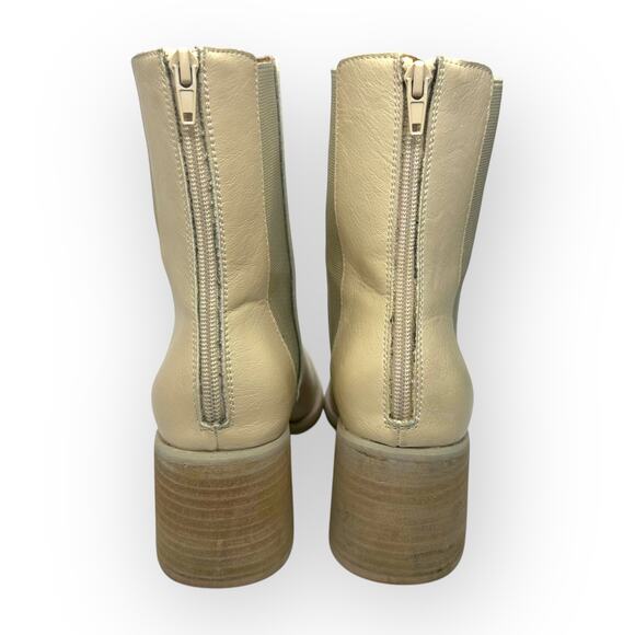 Oasis Society Women's Cora Tall Ankle Boot Size 7.5 Off White Chelsea Bootie - Picture 5 of 11